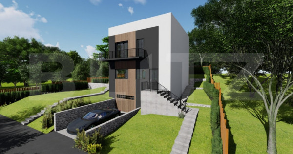 Teren 450mp cu AUTORIZATIE D+P+M -201 mp construiti, zona Sa