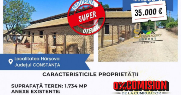 Teren intravilan cu hale în Hârșova
