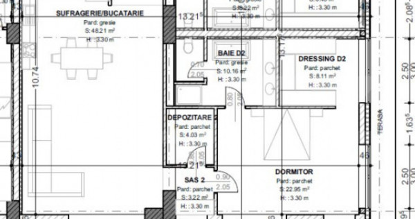 Penthouse de vanzare, cu 3 camere, 148 mp, terasă 62 mp, zo