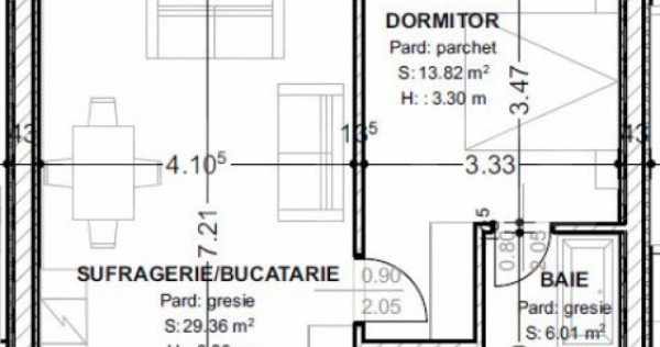 Apartament de vanzare, cu 2 camere, 62 mp, terasă 10 mp, zo