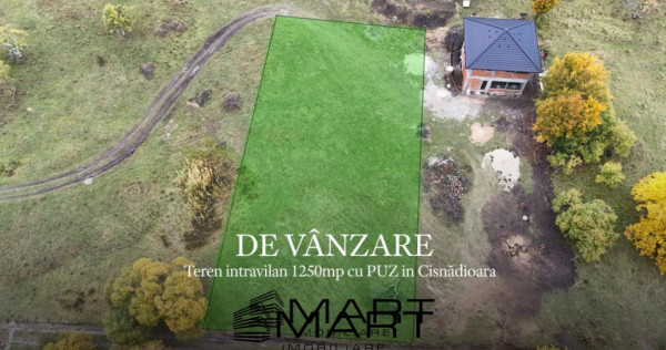 Teren intravilan 1250mp cu PUZ in Cisnădioara