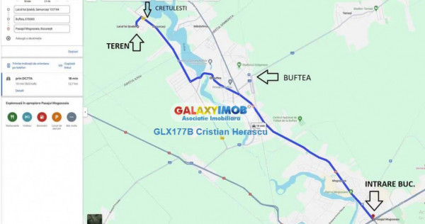 Lot 400 mp utilitati strada asfaltata 50 euro/mp