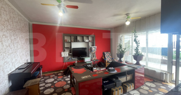 Apartament 3 camere, 80 mp, 2 terase mari, mobilat complet,