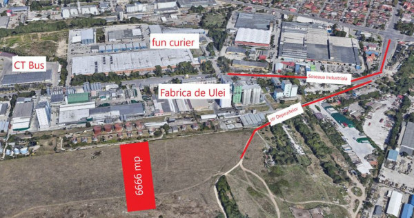 Teren intravilan zona industriala Fabrica de Ulei