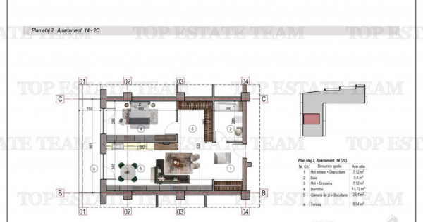 Apartament 2 camere bloc nou metrou 1 Decembrie 1918