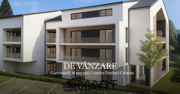 Garsoniera 36 mp etaj 1 cartier Davinci