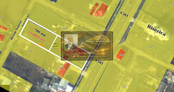 Teren 780 mp/ Berheci, Jud. Galati/ la DN Tecuci-Barlad