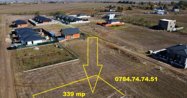 Teren intravilan cu UTILITATI - 339 mp - comuna Berceni