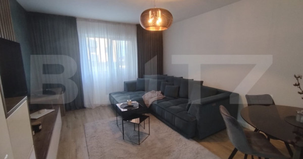 Apartament cu 2 camere, mobilat și utilat + loc de parcare
