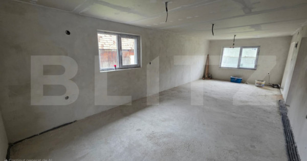 Casa pe un nivel, 80 mp, toate utilitatile, in Bistrita