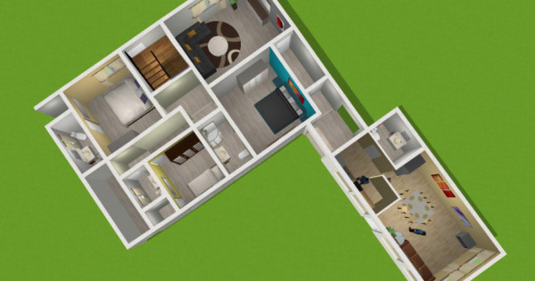 Apartament cu trei camere in vila ,et 1