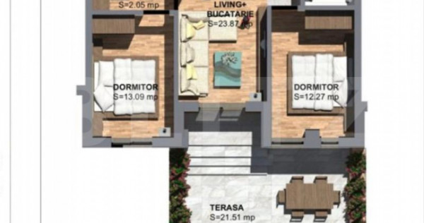 Apartament 3 camere, 60.16 mp, zona Torontalului