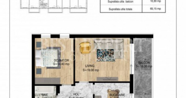 2 Camere Zona Linistita