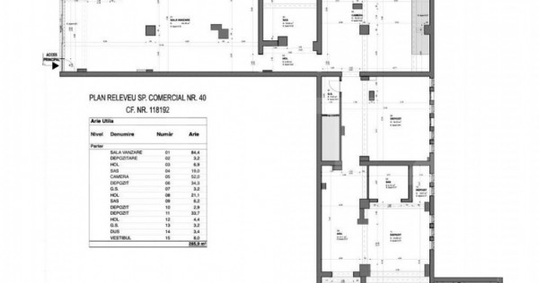 Spatiu comercial de inchiriat, 285 mp, zona Calvaria