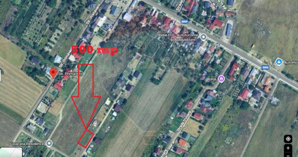 Teren 500mp racordat la apa si curent electric in Campine...