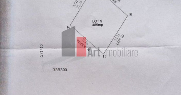 Vanzare teren Sabareni 485 mp
