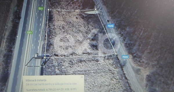 Teren intravilan 4.800 mp &ndash; l&acirc;ngă Autostrada Pitești -