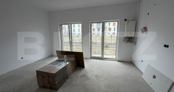 Apartament cu 2 camere, 48 mp, parcare, gradina, pretabil bi