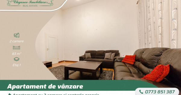 Apartament cu 2 camere si centrala proprie, zona Ultracentra
