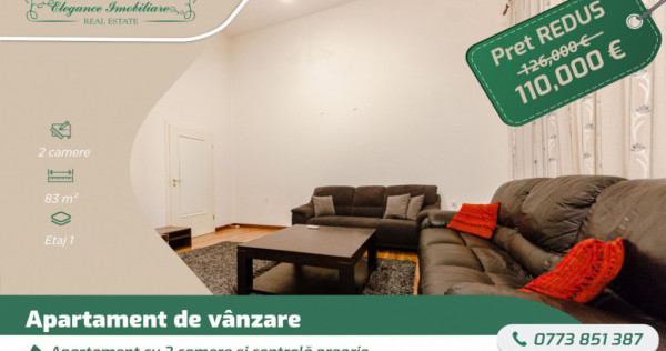 Apartament cu 2 camere si centrala proprie, zona Ultracentra