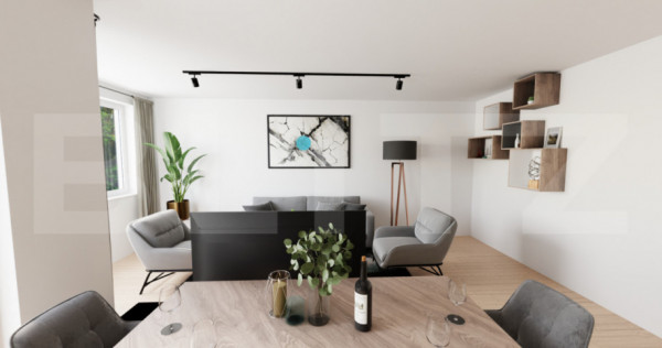 Apartament semifinisat, 2 camere, 49mp, priveliste spectacul