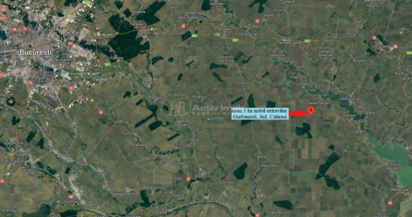 Arabil cultivat, canal irigatii, UAT Gurbanesti spre Nana si