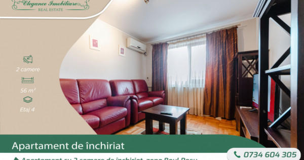 Apartament cu 2 camere de &icirc;nchiriat , zona Boul Roșu, Arad