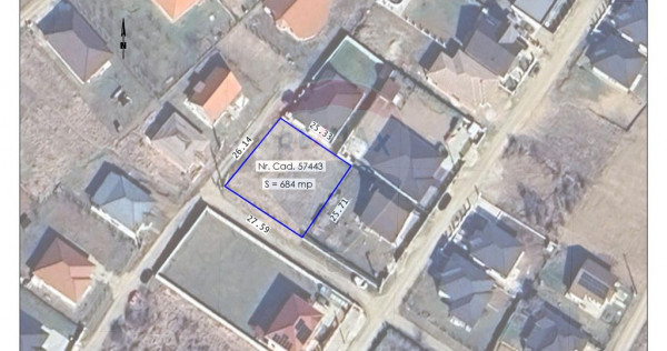 De v&acirc;nzare teren intravilan 684mp &icirc;n Paleu