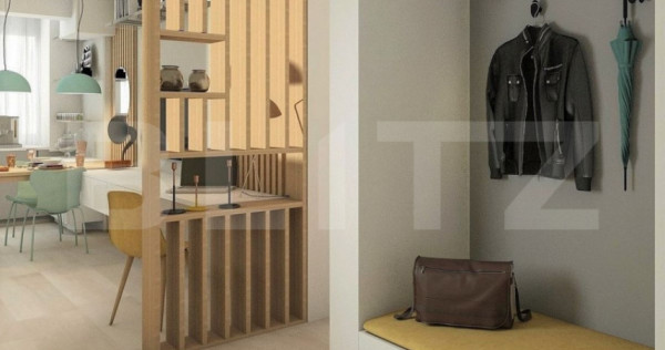 Apartament 2 camere, living cu bucătărie open space, balco