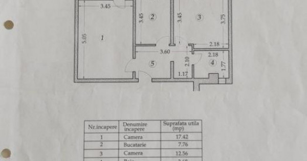 De vanzare, apartament 2 camere, decomandat, gaze, Casa de Cultura