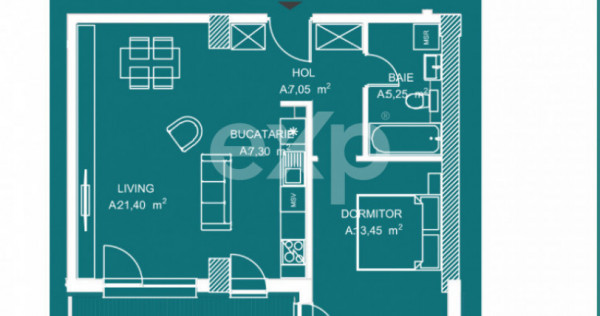 Apartament 2 camere My Place North Faza 2