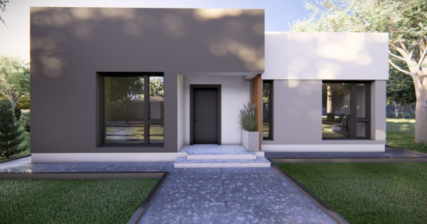 Casă modernă la roșu, parter &ndash; Domnești, 500 mp teren.