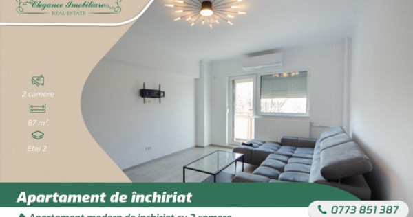 Apartamnet modern de inchiriat cu 2 camere, zona 300 Micalac
