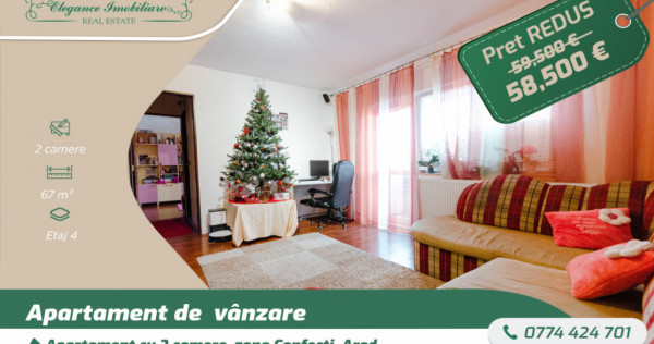 Apartament cu 2 camere si centrala proprie, zona Confectii,