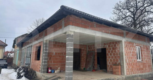 Casă la roșu, 119 mp + teren 1643 mp, zonă Halmeu