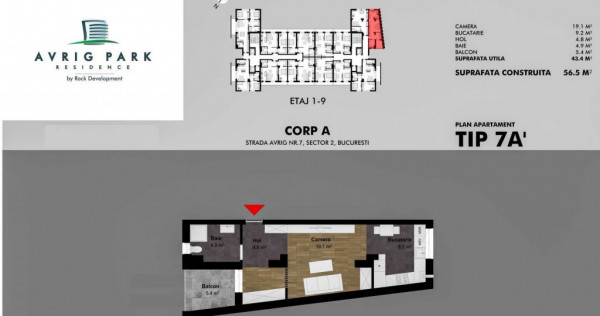 Obor bloc nou cu parcare subsol