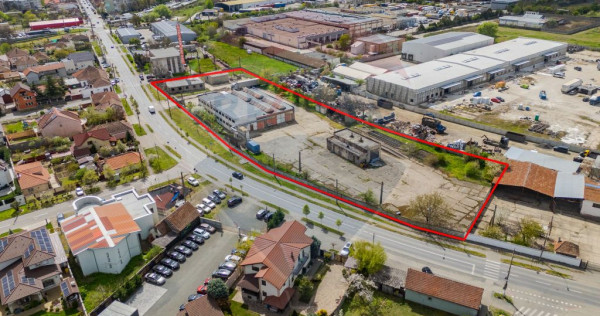 Teren 7619mp cu hala industriala/comerciala, FS - 110 ml ...