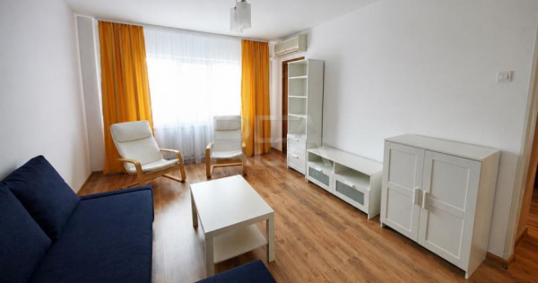 2 camere Aviației decomandat, et. 1, an 1986, metrou, 53 mp