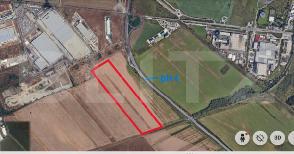 Teren 10.000 mp, langa nod rutier + zona logistica, zona Ext