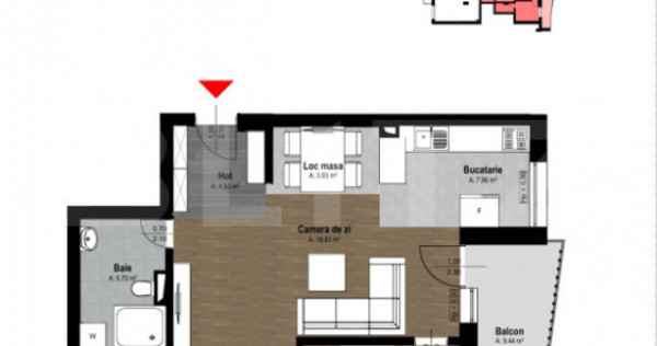 Apartament 2 camere, 56,59 mp, Oradea