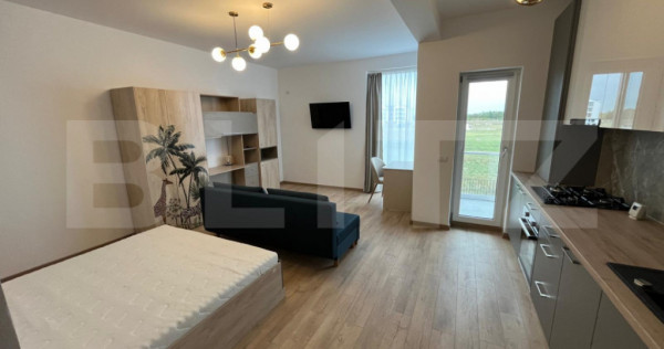 Apartament cu o camera, 36 mp, etajul 1, mobilat, utilat, Zo
