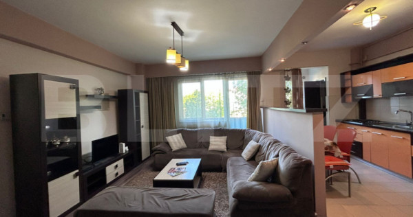 Apartament spatios 3 camere ,complet mobilat , ETAJ 2 , Bloc