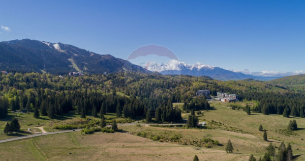 Poiana Brașov | teren cu panoramă largă către munți
