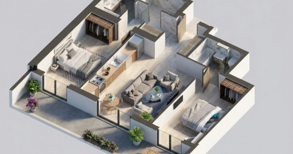 APARTAMENT 3 CAMERE IN COMPLEX CU PREMIU DE ARHITECTURA, PAR