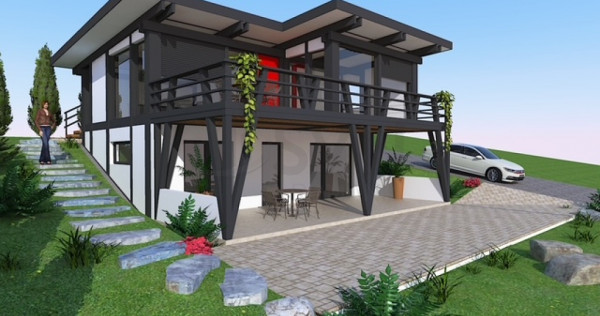 Vila 5 camere HUF Haus Balotesti vedere lac