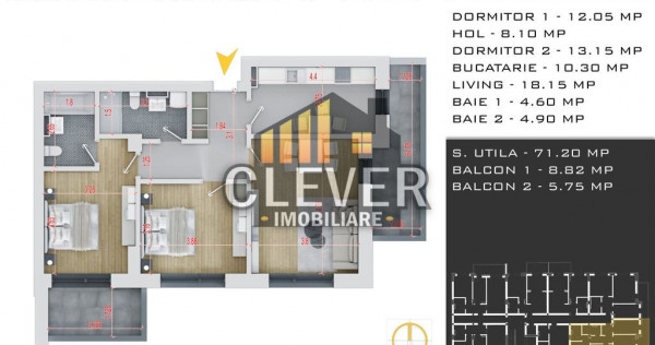 Ap 3 cam 2 Balcoane &ndash; Decomandat &ndash; Zona Pallady &ndash; C...