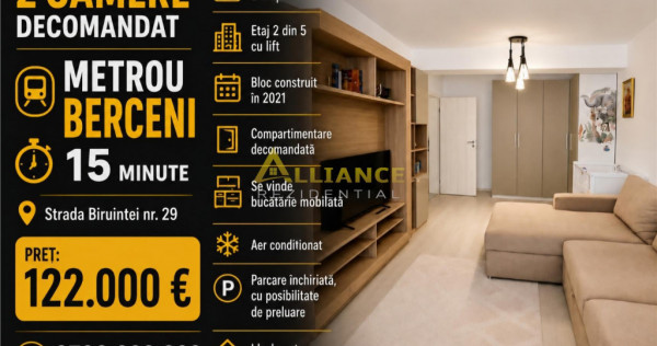 Exclusivitate Apartament 2 Camere Mobilat si Utilat Metrou B