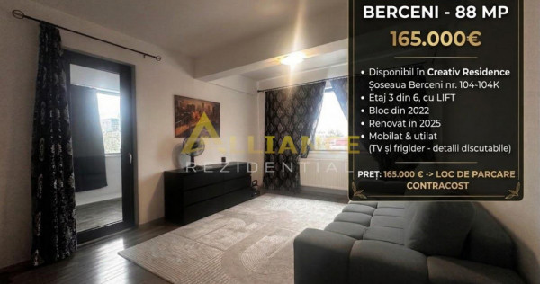 3 CAMERE APARTAMENT - Creativ Rezidence - 88mp- 165.000&euro;