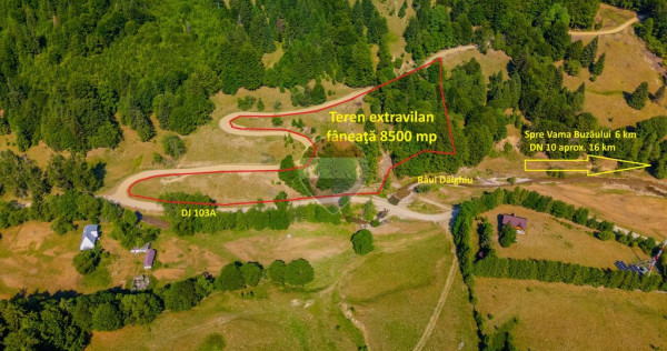 Teren 8500 mp, Valea Dălghiului - Vama Buzăului - veder...