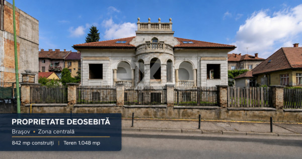 Casă cu arhitectură deosebită, 842 mp și teren de 1.048